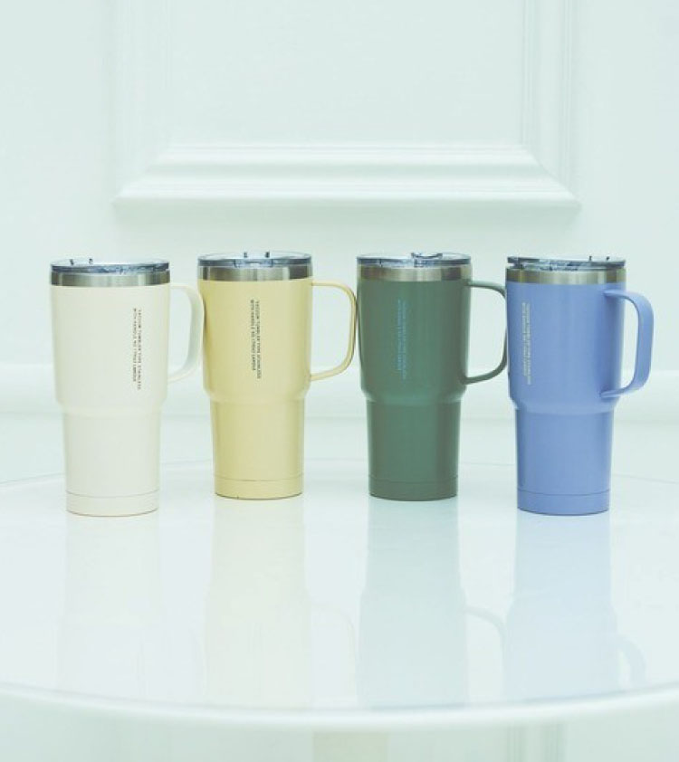 フタ&ハンドル付きタンブラー