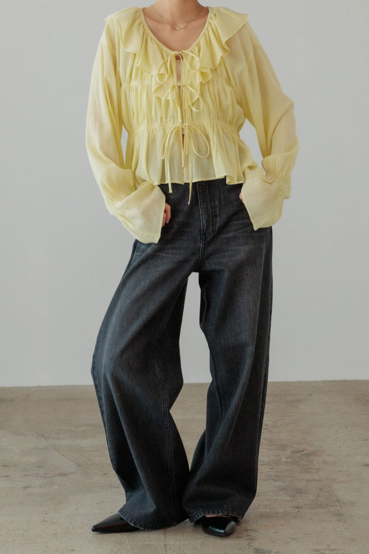 ヨウリュウシャーリングフリルブラウス