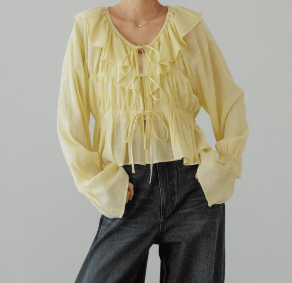 ヨウリュウシャーリングフリルブラウス