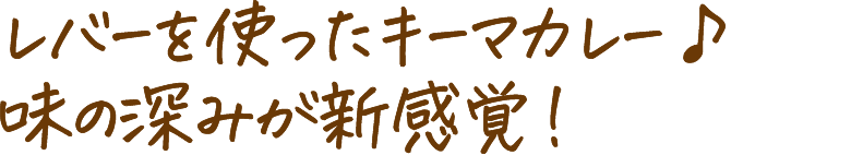 レバーを使ったキーマカレー♪味の深みが新感覚!
