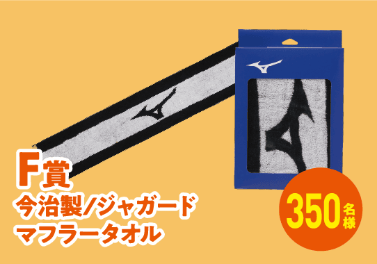 F賞 今治製/ジャガードマフラータオル 350名様